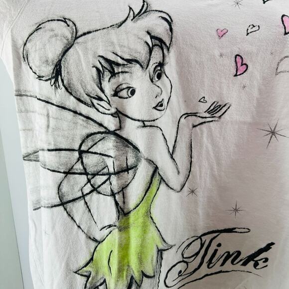 Disney Store Tinker Bell Blowing Hearts Kisses Graphic Tee Ladies XXLarge OOP Ra - Picture 2 of 4